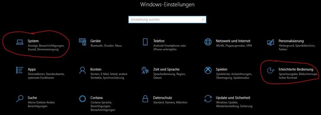 Windows 10 - Einstellungsfenster